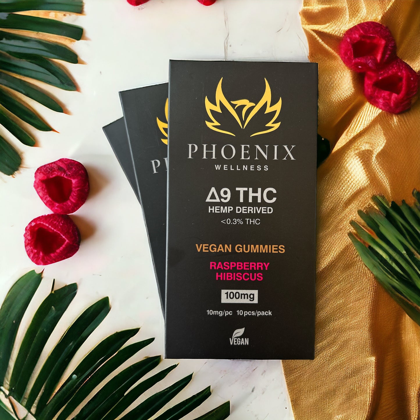 Delta-9 Raspberry Hibiscus gummies - Phoenix Wellness